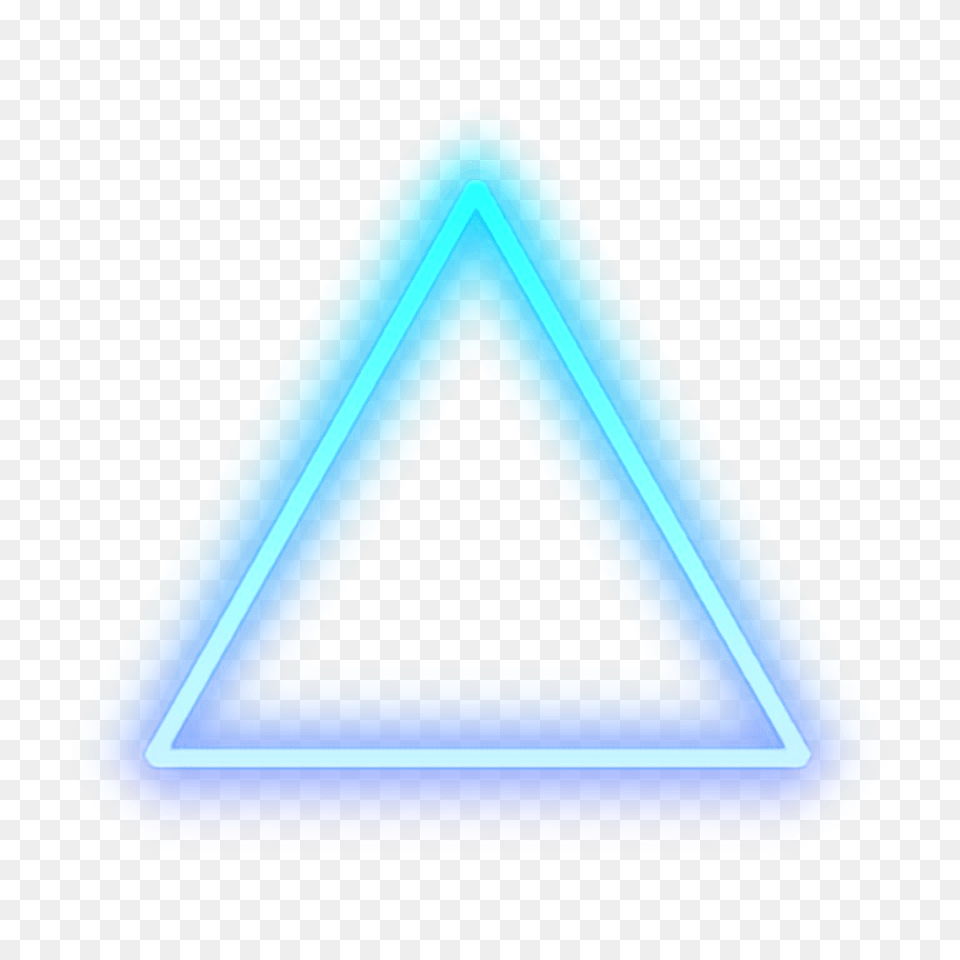Light Blue Triangle Clipart Neon Triangle, Disk Png Image