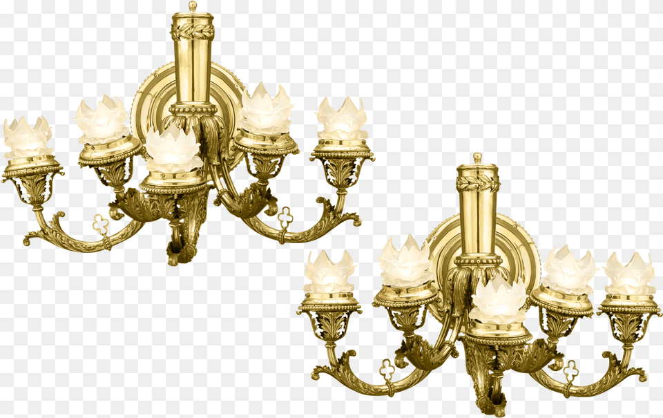 Light Brass Wall Sconces Sconce, Chandelier, Lamp, Bronze Png Image