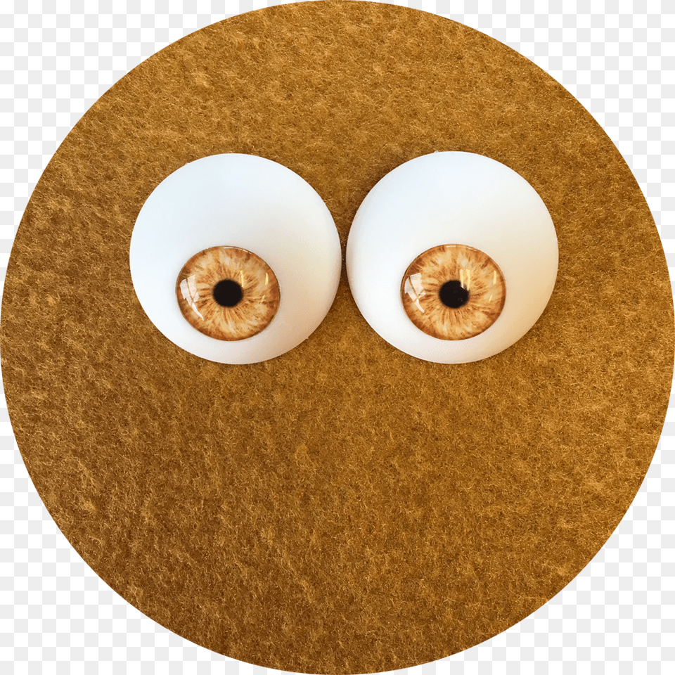 Light Brown Cabochon Puppet Eyes 44mm Puppet Eyes Brown, Egg, Food, Sweets Png