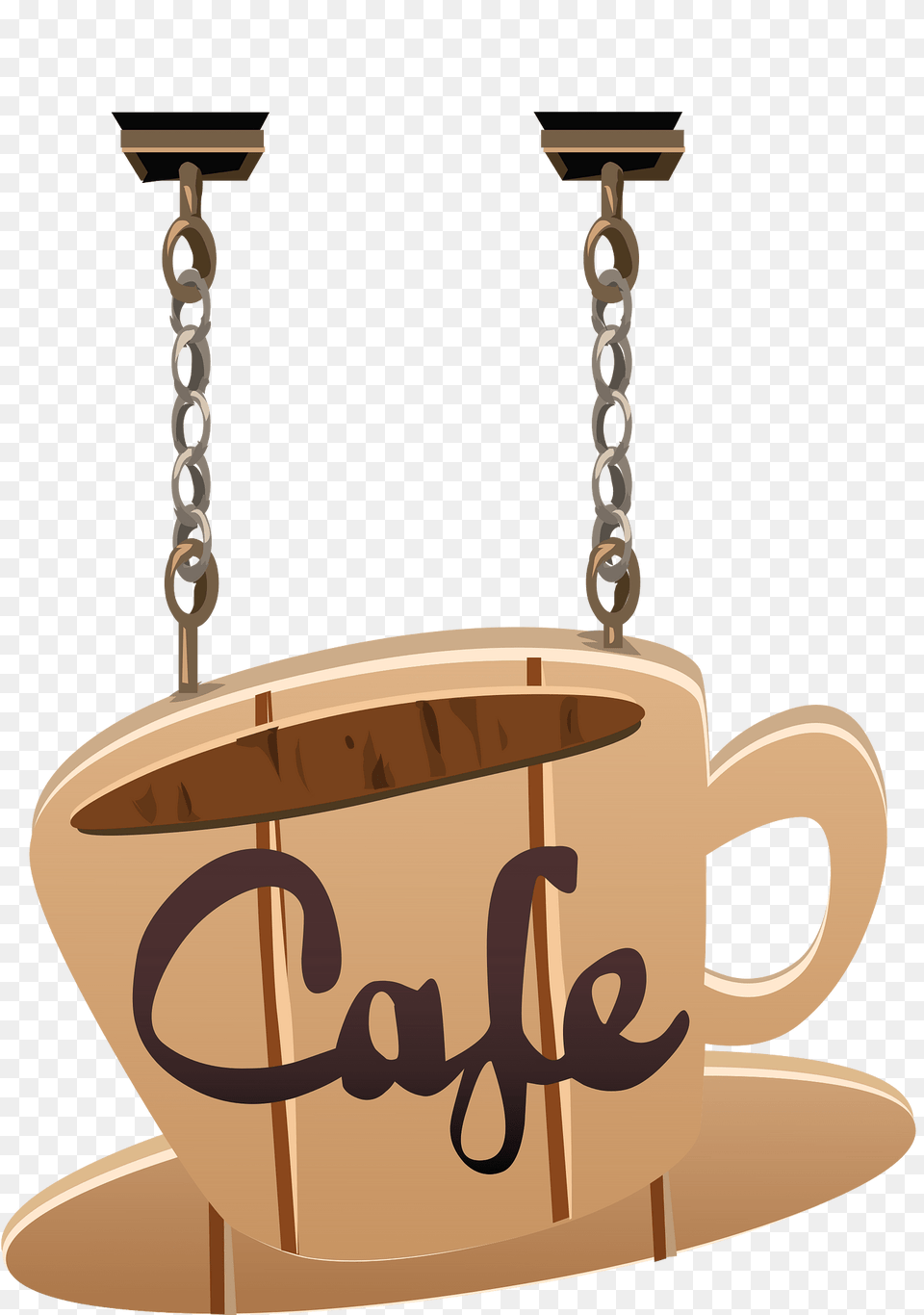 Light Brown Cafe Sign Clipart, Beverage, Coffee, Coffee Cup Png