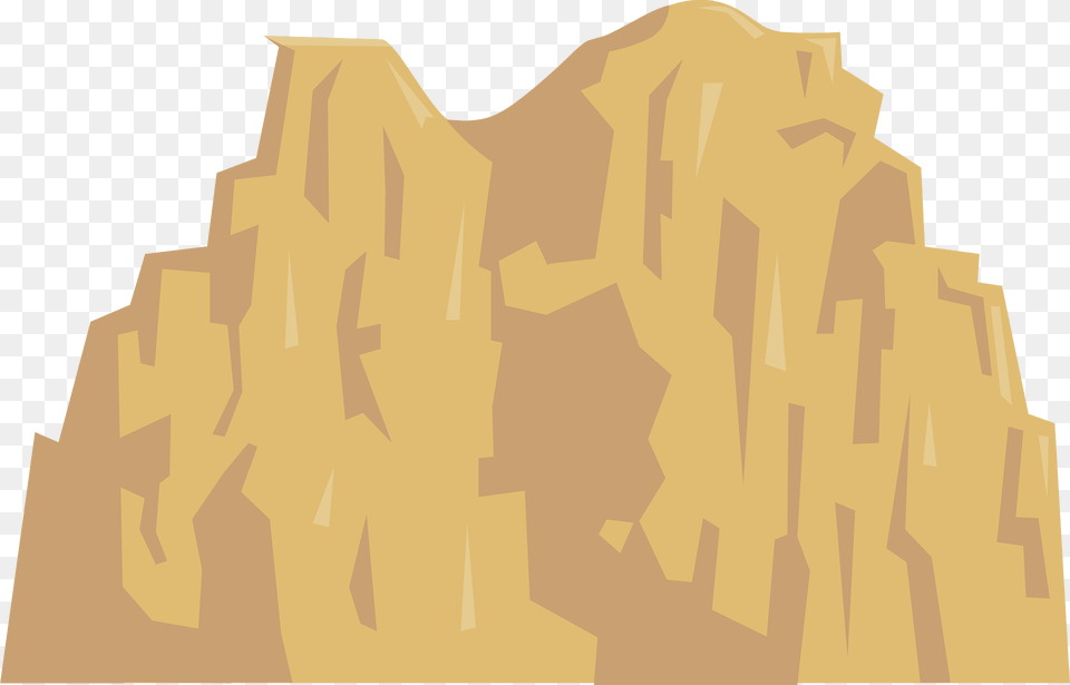Light Brown Craggy Mountain Background Clipart, Rock, Wood, Plant, Tree Free Png Download