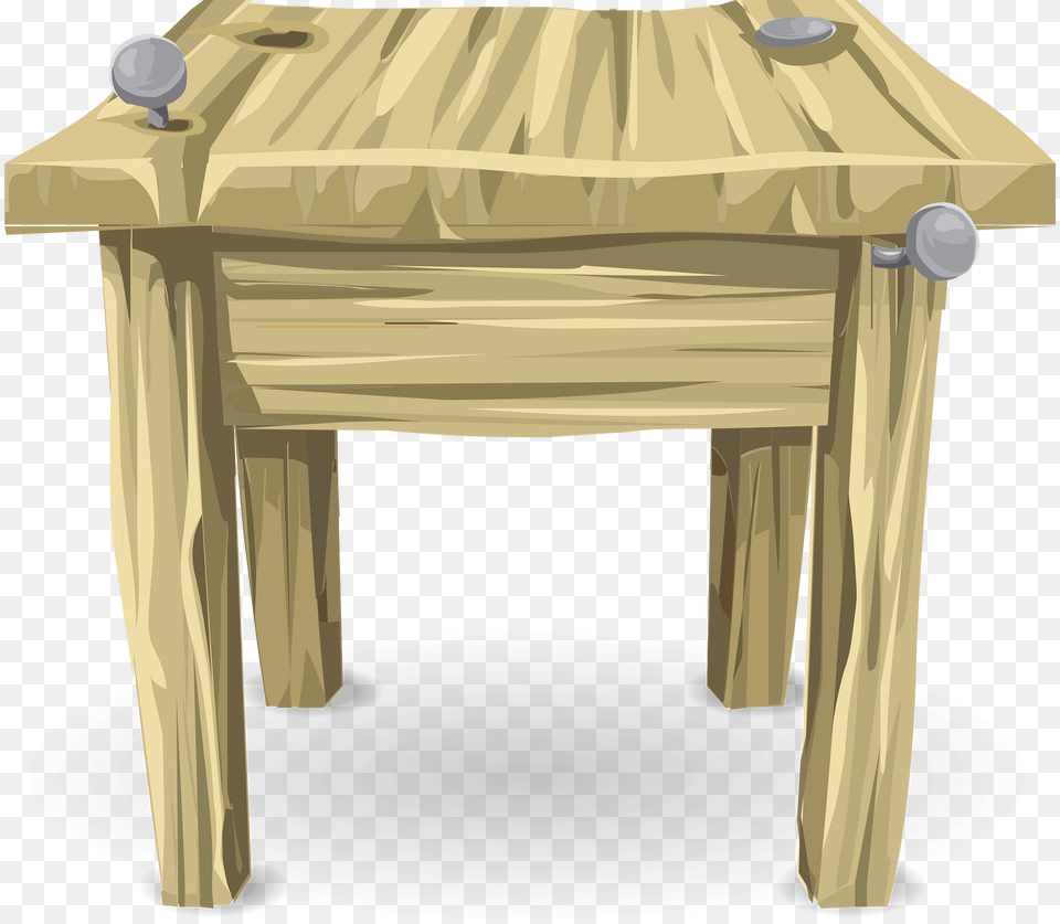 Light Brown Side Table Clipart, Furniture, Outdoors, Wood, Coffee Table Free Transparent Png