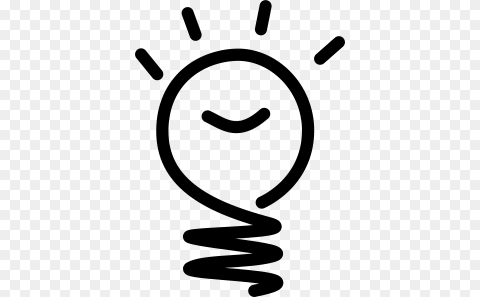 Light Bulb Blackwhite Clip Art, Gray Free Transparent Png