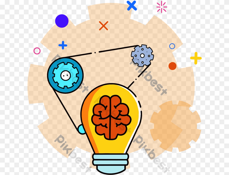 Light Bulb Brain Thinking Picture Light Bulb, Lightbulb, Baby, Person Free Png Download