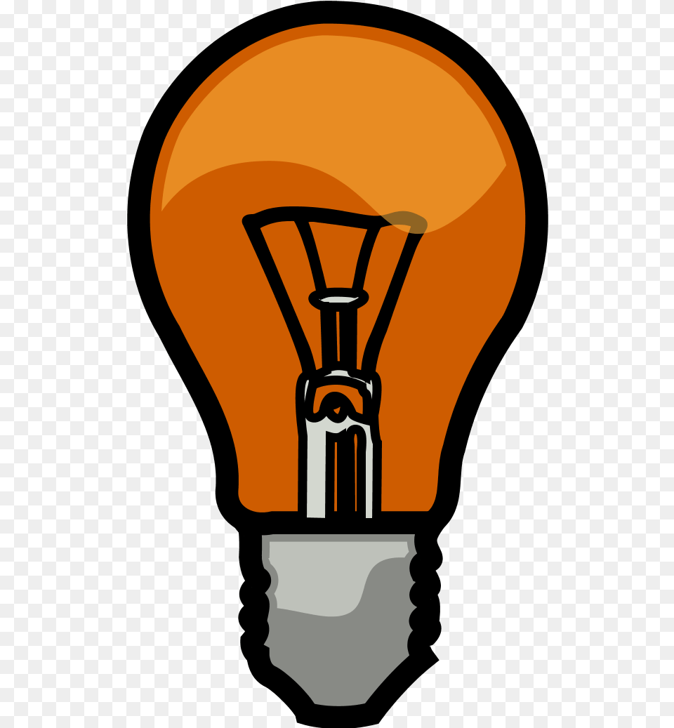 Light Bulb Clipart Light Bulb Orange Light Bulb Clip Solid Light Bulb Clip Art, Lightbulb Free Png