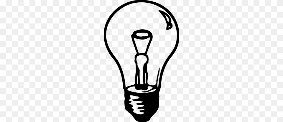 Light Bulb Clipart Line Art, Gray Free Png Download