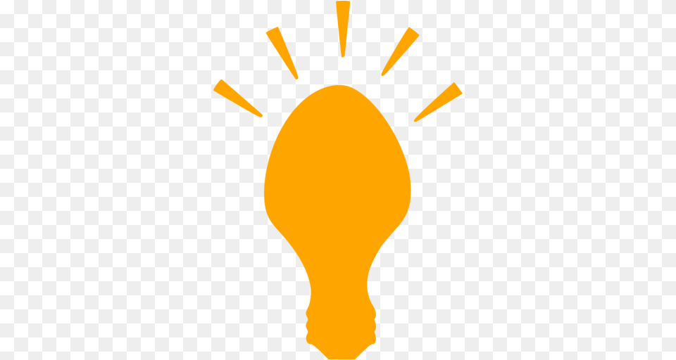 Light Bulb Clipart Orange, Lightbulb Free Png