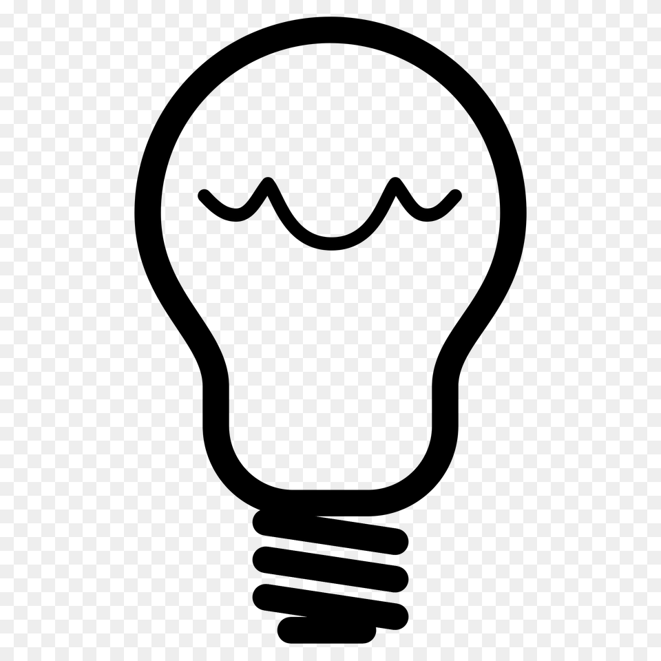 Light Bulb Clipart Outline, Gray Free Png Download