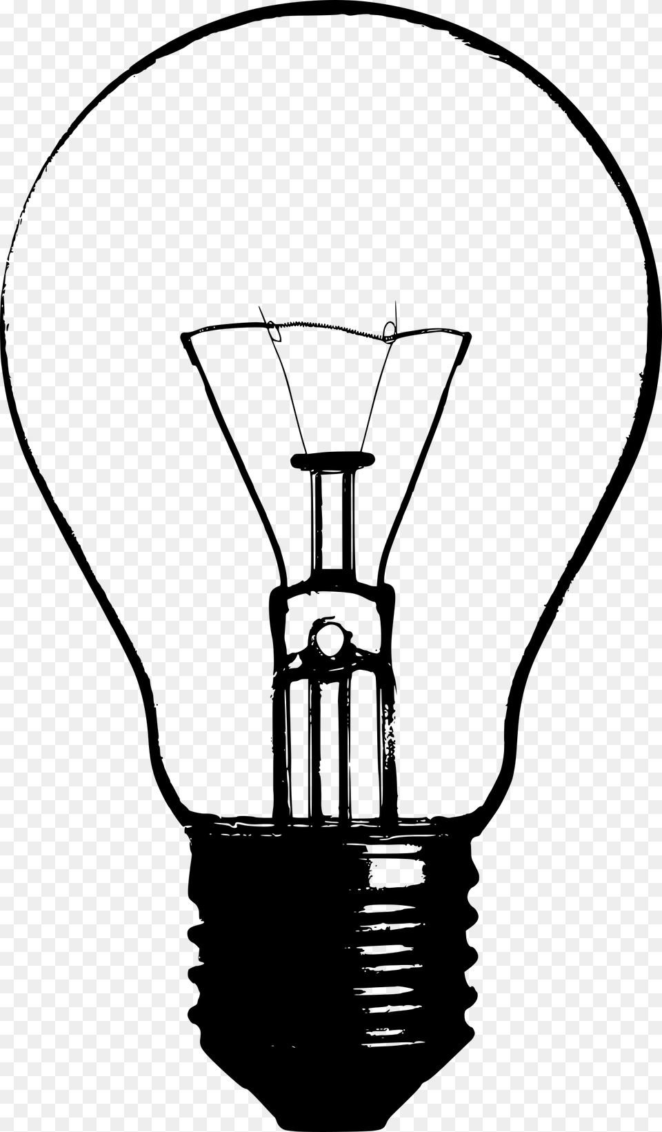 Light Bulb Clipart Pdf, Gray Free Png