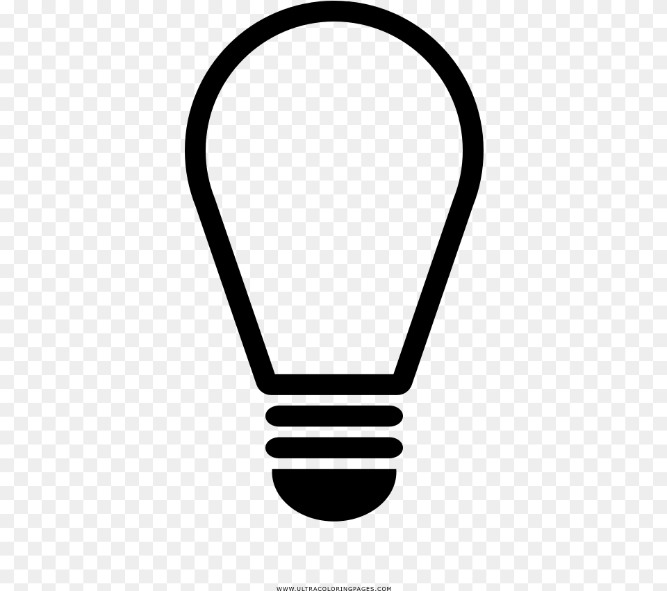 Light Bulb Coloring Page, Gray Png Image