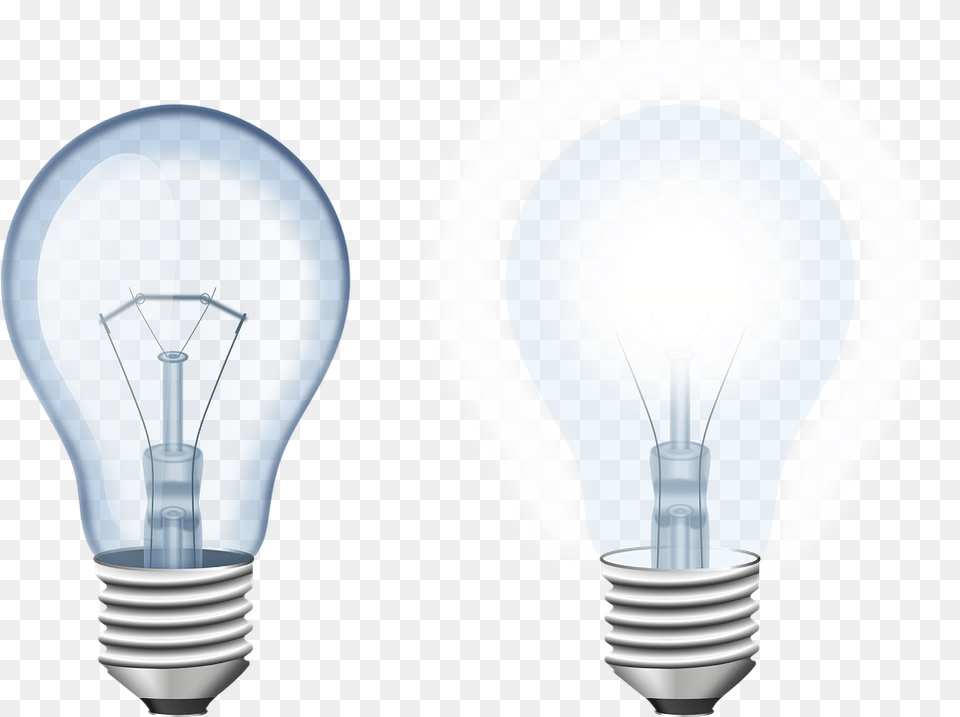 Light Bulb Electric Light Bulb On And Off, Lightbulb, Plate Free Transparent Png