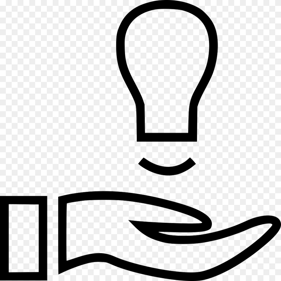 Light Bulb Hand Brilliant Idea Plan Hand With Dollar Sign Icon, Stencil Png