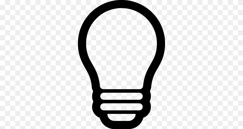 Light Bulb Icon, Gray Free Transparent Png