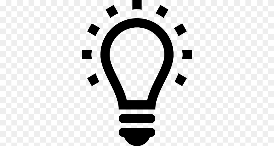 Light Bulb Icon, Gray Free Transparent Png