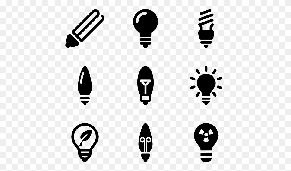 Light Bulb Icon Packs, Gray Png Image