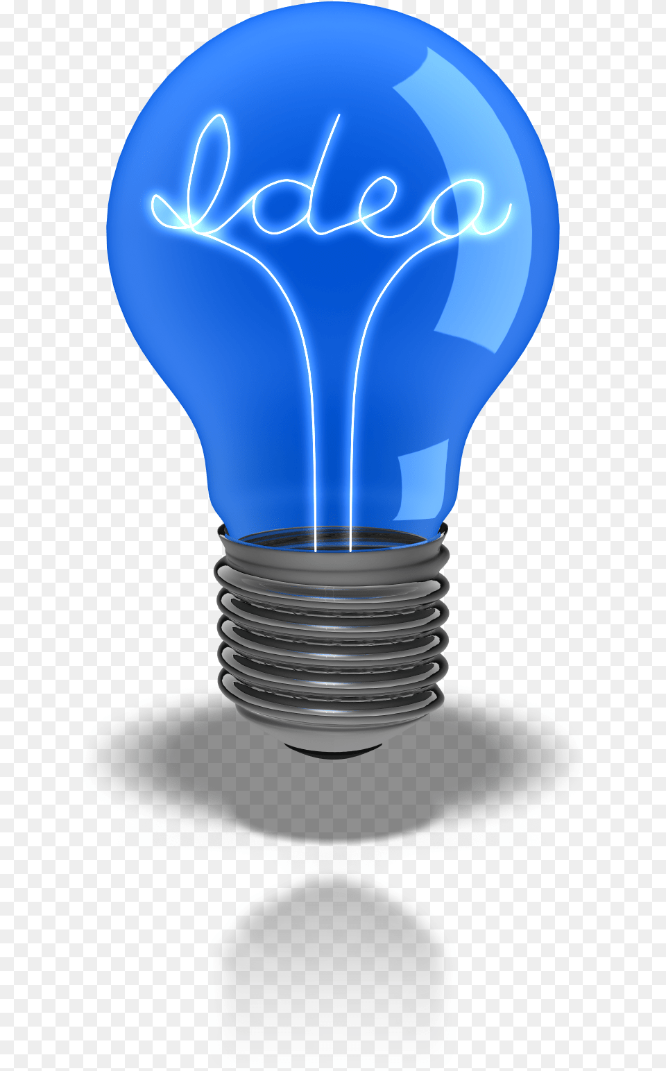 Light Bulb Idea Blue Light Bulb, Lightbulb Free Transparent Png