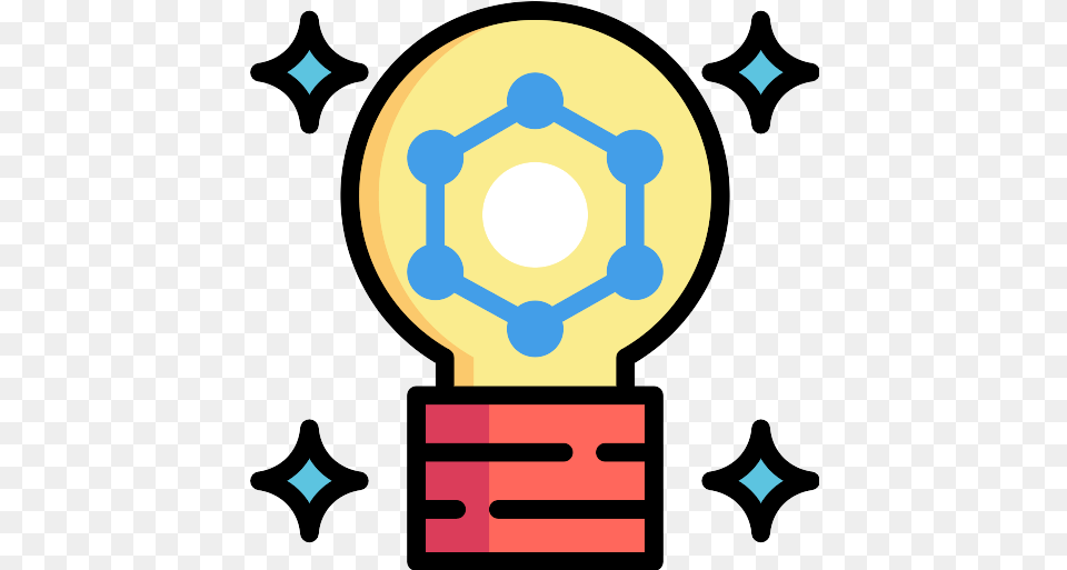 Light Bulb Idea Icon Chemical Vector, Lightbulb Free Transparent Png