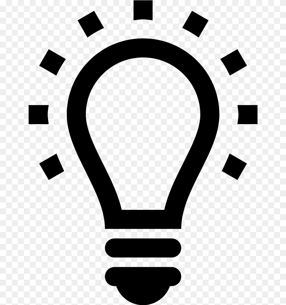 Light Bulb Lightbulb Icon, Gray Free Png Download