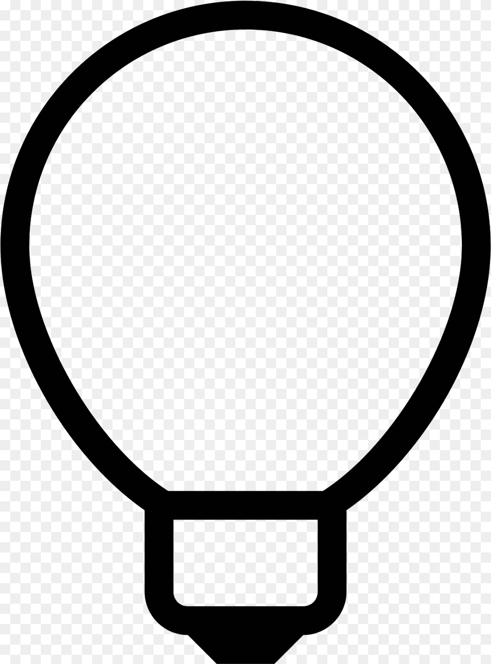 Light Bulb Outline Telephone Icon, Gray Free Png Download