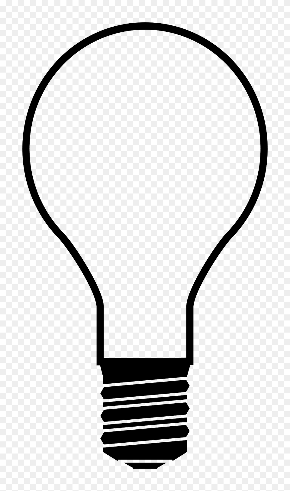 Light Bulb Silhouette Clipart, Lightbulb Free Png Download