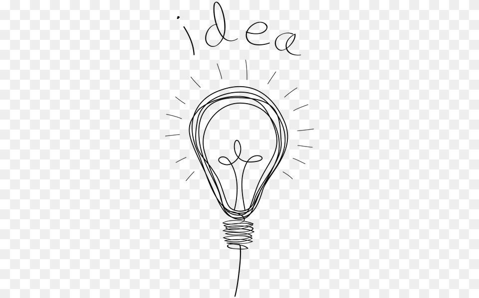 Light Bulb Sketch With Be The Light Storyboarding A Presentation, Gray Free Png Download