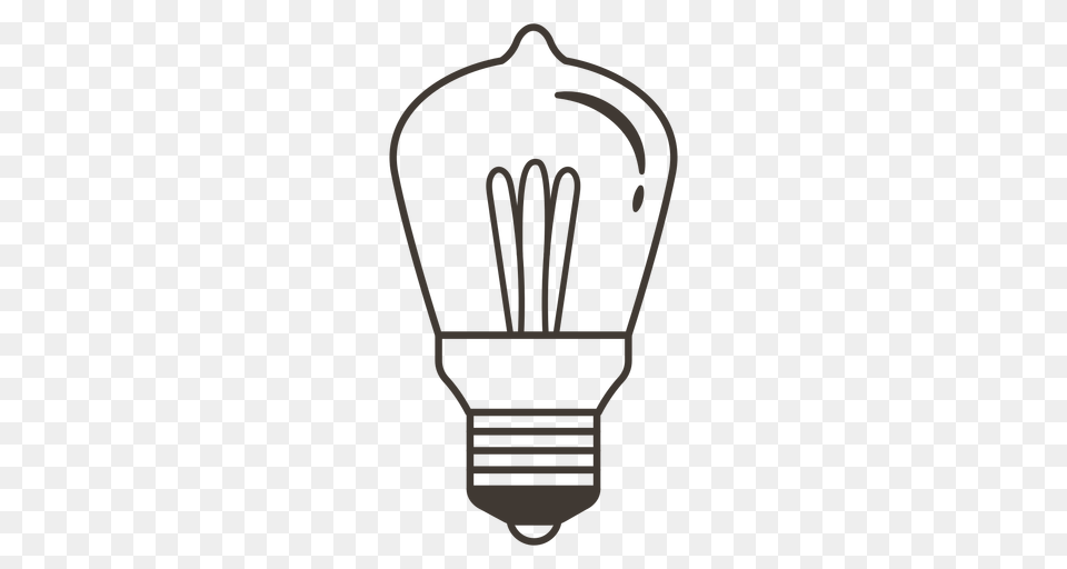 Light Bulb Stroke Icon, Lightbulb, Person Png Image
