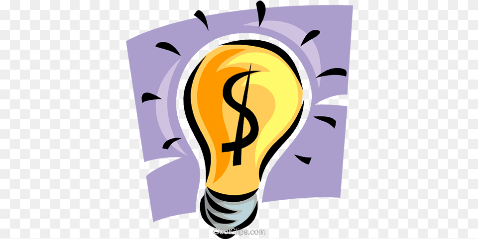 Light Bulb With Money Symbol Royalty Vector Clip Art Clip Art, Lightbulb, Person, Face, Head Free Png