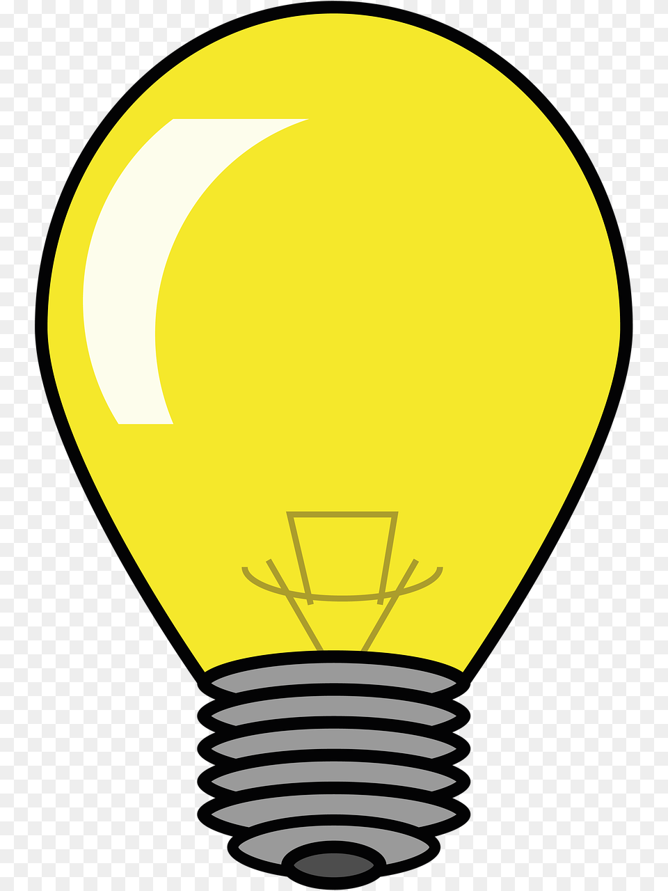 Light Bulb Yellow Transparent On Pixabay Clip Art, Lightbulb, Face, Head, Person Png Image