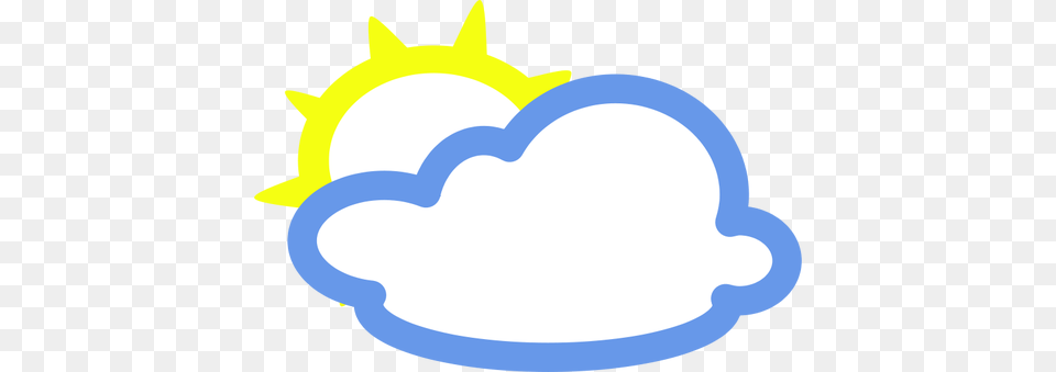 Light Clouds With Some Sun Weather Symbol Vector Image Public, Cloud, Nature, Outdoors, Sky Free Png Download