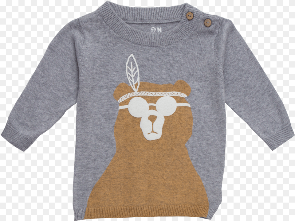 Light Cotton Knit Jumper Reindeer, T-shirt, Clothing, Knitwear, Long Sleeve Free Png
