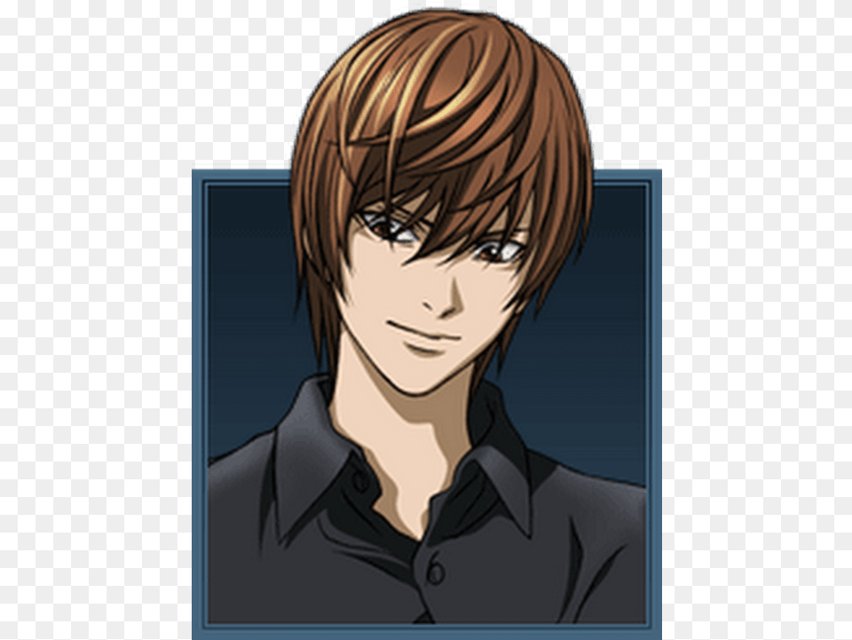 Light From Death Note Download Brown Hair Brown Eyes Anime Boy, Adult, Person, Man, Male Png