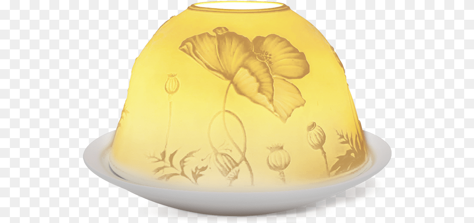 Light Glow Tea Candle Holder Porcelain Tealight Dome Serveware, Food, Jelly, Lamp, Birthday Cake Free Png Download