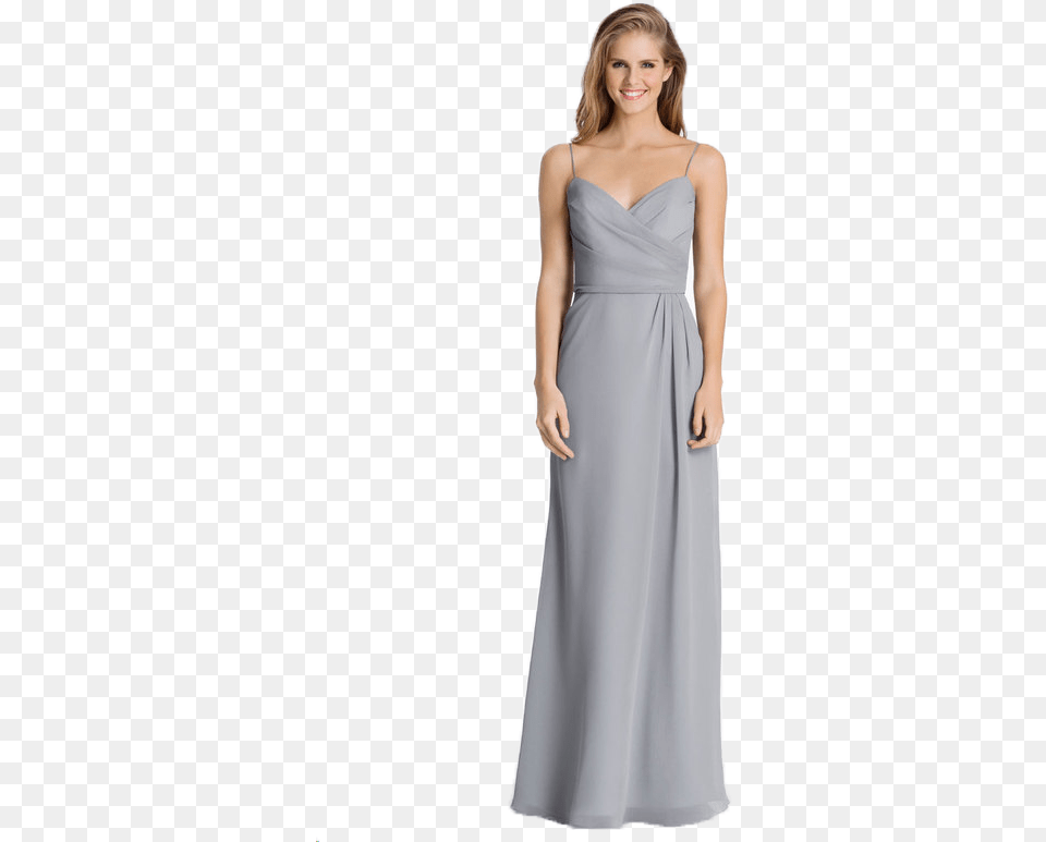 Light Gray Spaghetti Strap Bridesmaid Dress, Clothing, Evening Dress, Fashion, Formal Wear Free Png Download