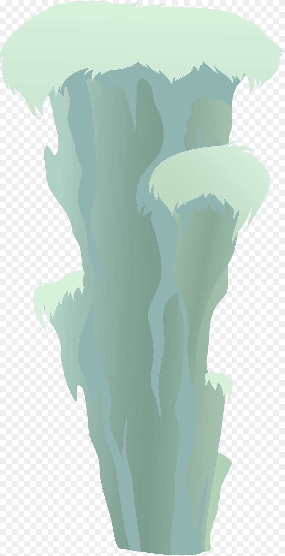 Light Green Fantasy Cliff Clipart, Ice, Nature, Outdoors, Mountain Png Image