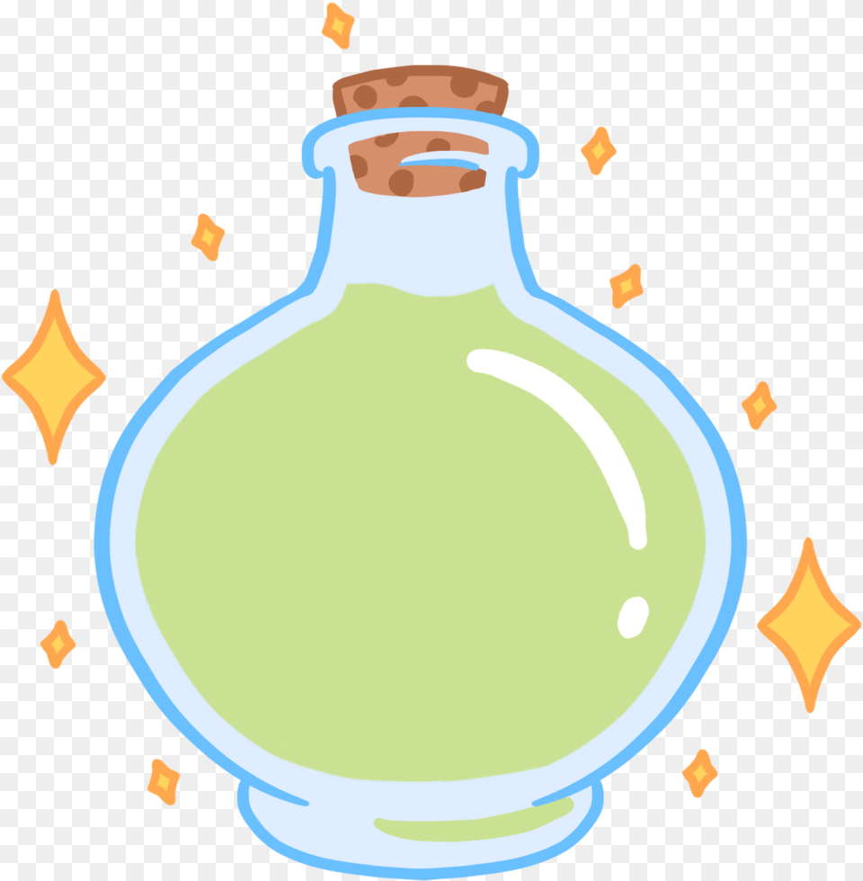 Light Green Magic Potion Bottle Illustration, Person Free Png