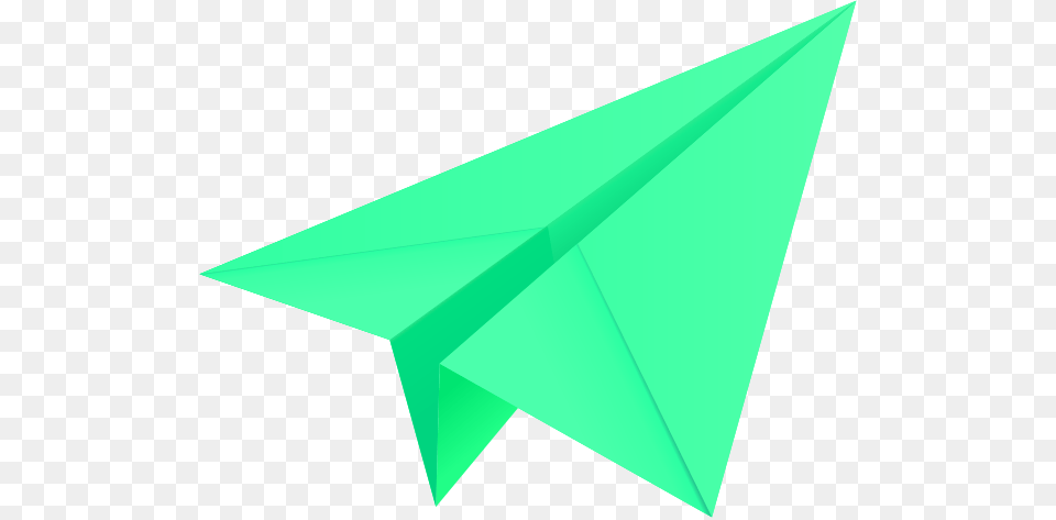 Light Green Paper Plane Paper Aeroplane Vector Icon Data For, Art, Origami Png