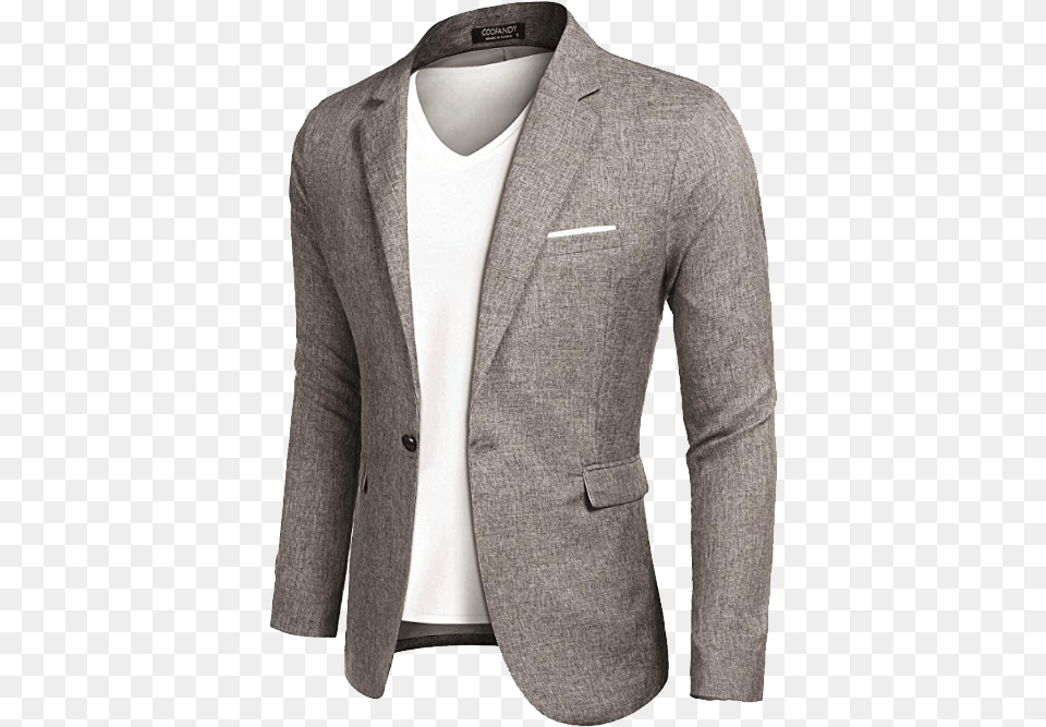 Light Grey Sport Casual Jacket By Coofandy Men39s Denim Sport Coat Blazer, Clothing, Formal Wear, Suit Png Image