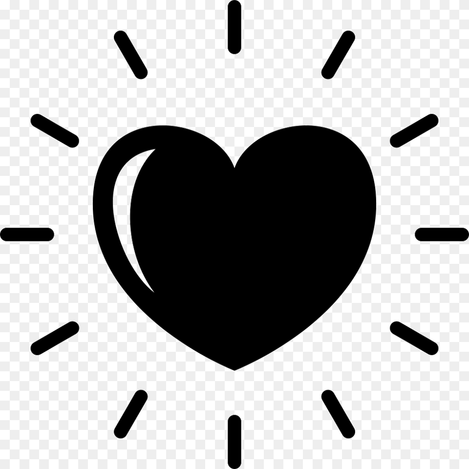 Light Heart Shape Heart, Stencil, Silhouette Png