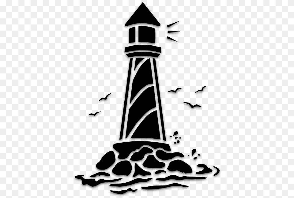 Light House Art Amp Islamic Graphics Lighthouse Stencil, Gray Png