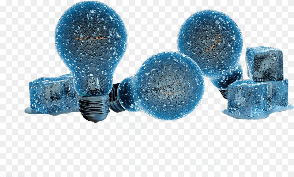 Light Lightbulb Bulb Glow Glass Ice Water 3d Snow Free Transparent Png