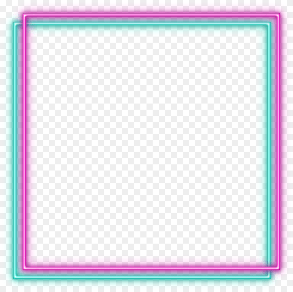 Light Neon Square Frame Colorfulness Free Png Download