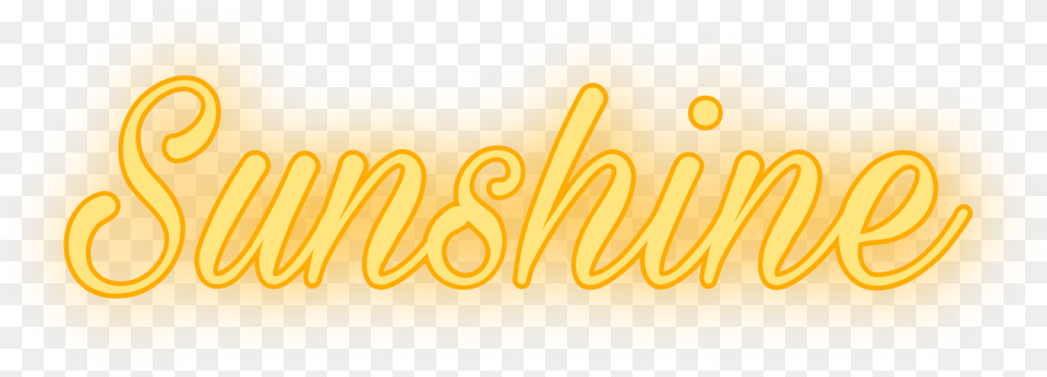 Light Neon Sunshine Text Sun Sentence Word Lights Calligraphy, Logo Free Png Download