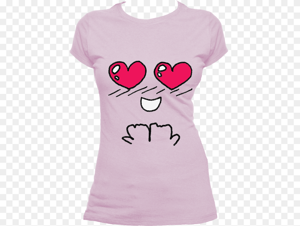 Light Pink Heart I Heart It Light Pink Small Girl Girl, Clothing, T-shirt, Person, Shirt Png
