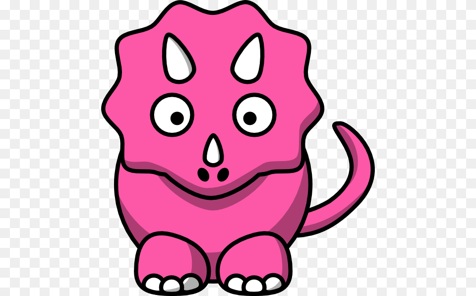 Light Pink Triceratops Clip Art, Animal, Mammal, Pig Png Image
