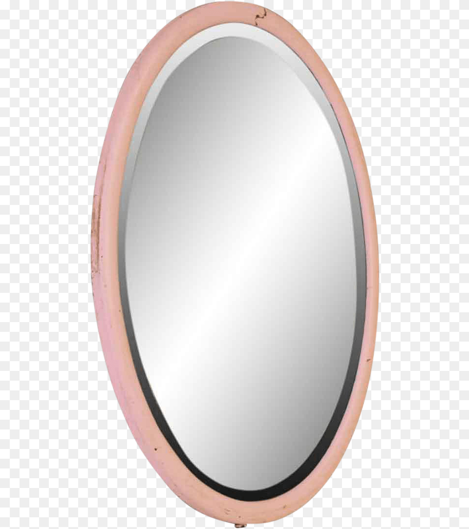 Light Pink Vintage Oval Mirror Circle, Photography Free Png