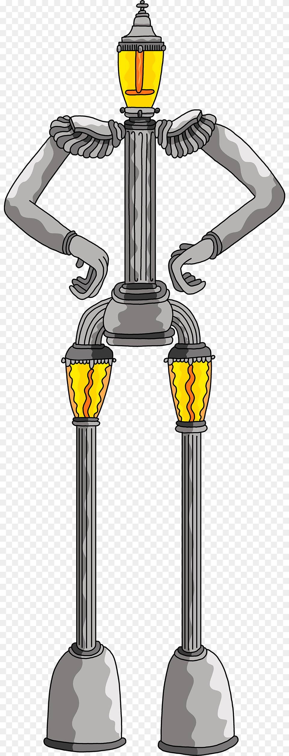 Light Pole Man, Lamp, Person, Lamp Post Free Png