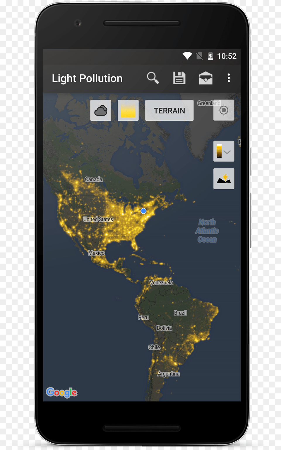 Light Pollution Map Allows You To Easily Locate Dark Megalith Record Victor Rice In America Cd Usa Import, Electronics, Mobile Phone, Phone Free Png Download