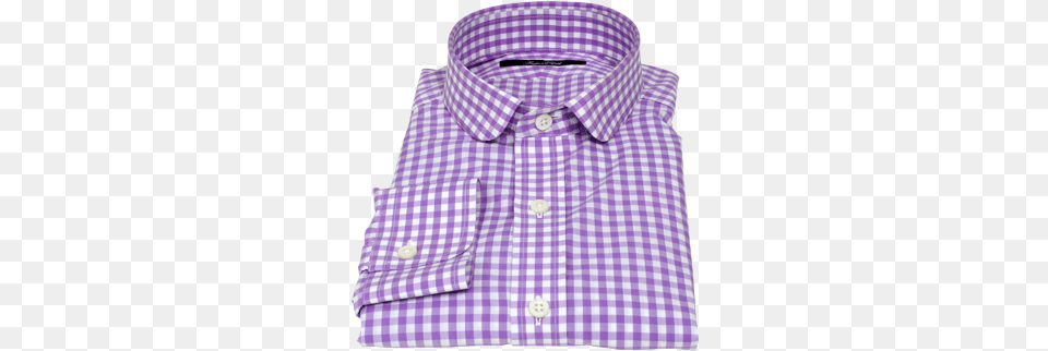 Light Purple Gingham Shirts By Proper Cloth Purple Gingham Dress Shirt, Clothing, Dress Shirt Free Transparent Png