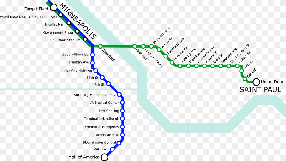 Light Rail Minneapolis Map Free Transparent Png