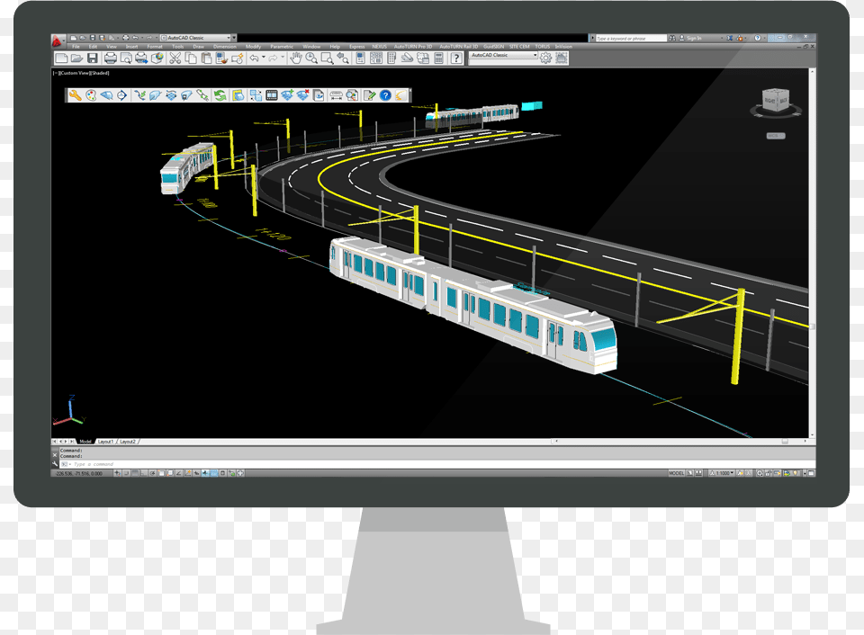 Light Rail Transit Design And Analysis Software Loading Dock Autoturn, Terminal, Cad Diagram, Diagram, Computer Hardware Free Png Download